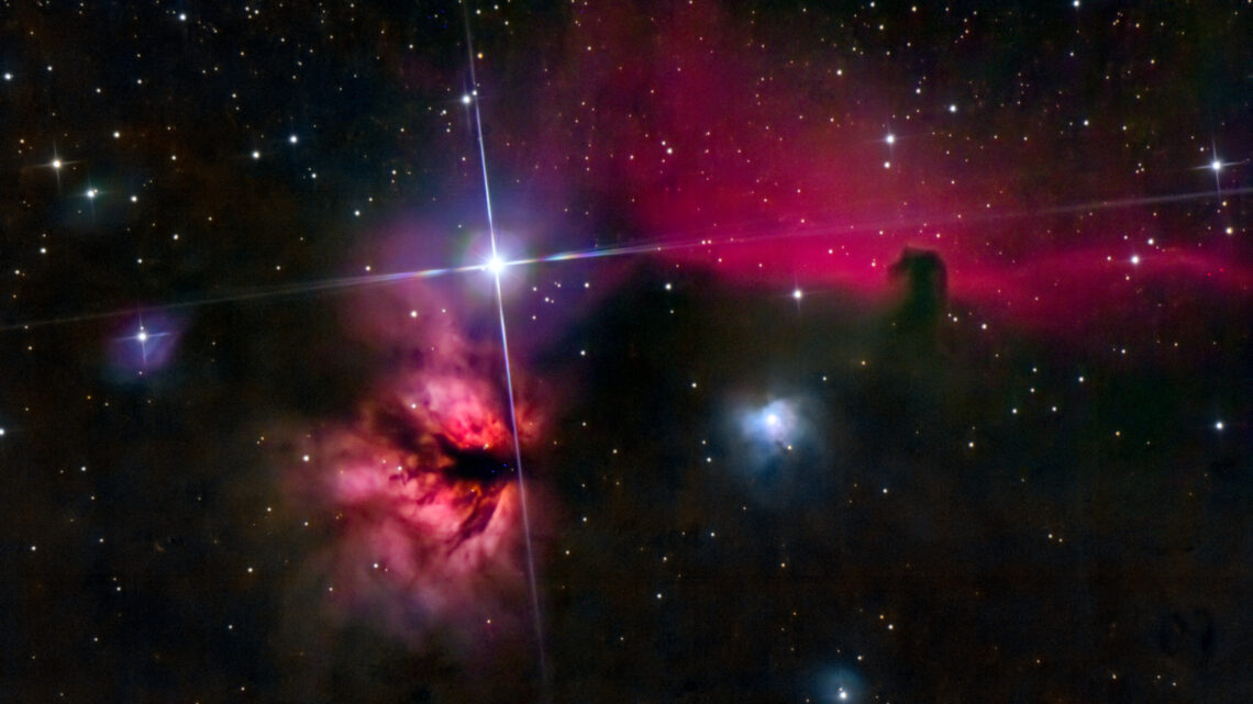 Hestehodetåken og Flammetåken i Orion